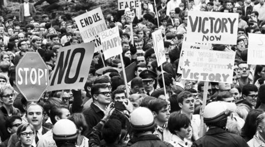 Historical Dean Rusk demonstration in October 1967